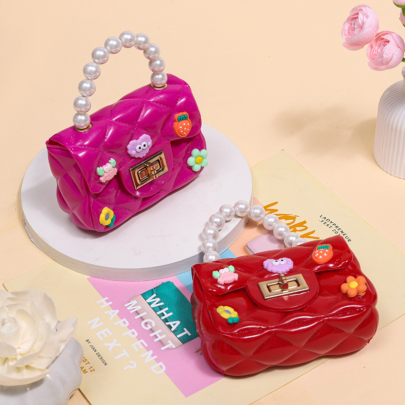 2024 New Handmade Patch DIY Mini Bag Chain Crossbody Bag Princess Bag Kidsren's Coin Purse Jelly Bag