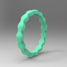 波浪纹3mm硅胶戒指 女款结婚戒指 硅胶指环silicone finger rings