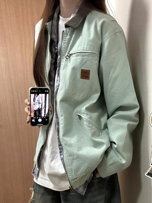 日系复古工装夹克外套女款秋季2025新款感超好看棒球服|undefined