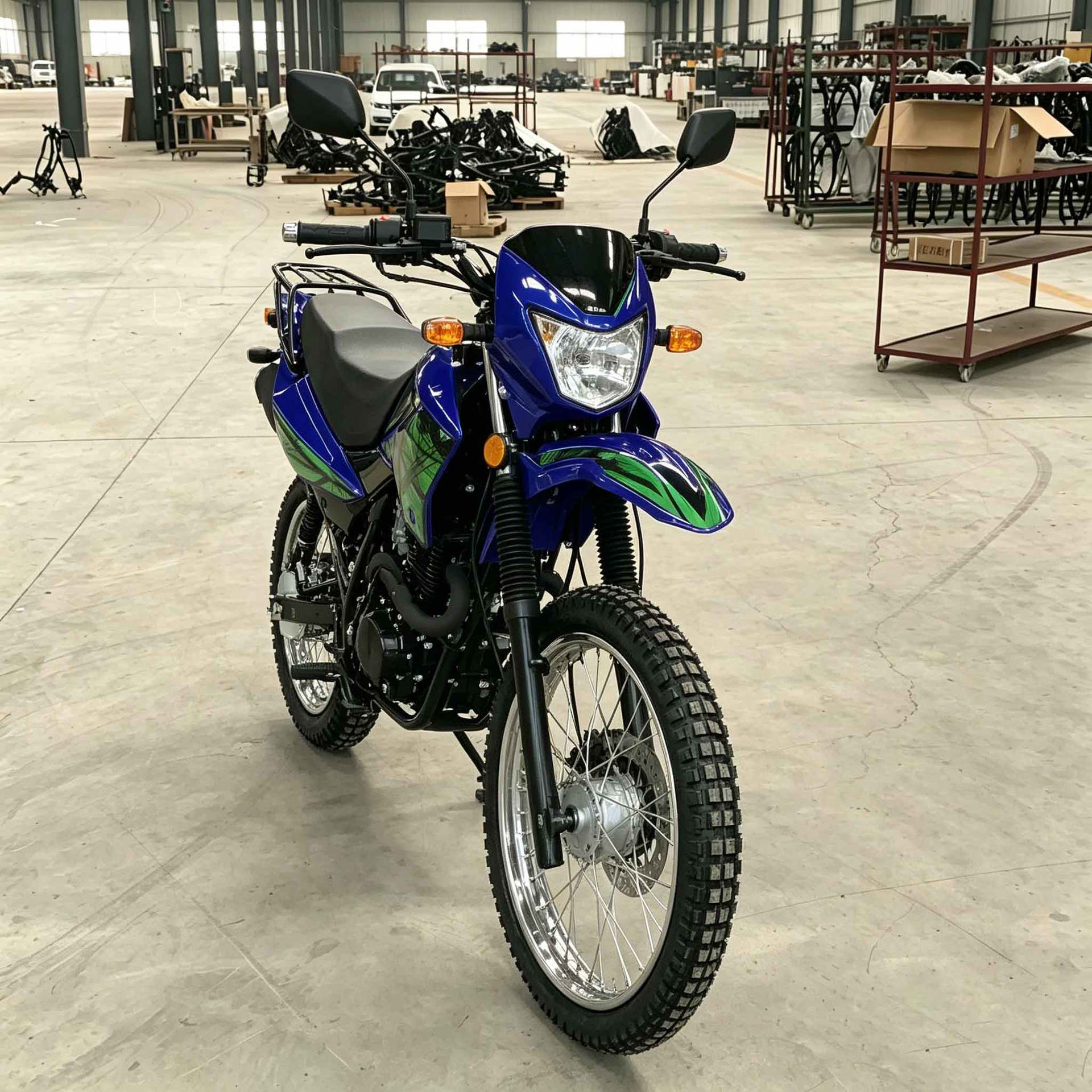 Adult Off-Road Motorcycle with Fuel-Powered Leather Seat, Cargo Rack, and Tail Rack, Exclusively for Export Sports-Style Two-Wheeled Vehicles