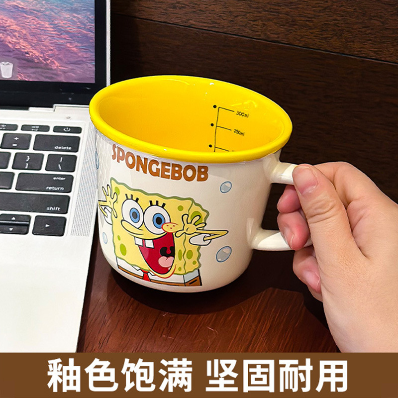SpongeBob muñecas nuevas tazas de café de desayuno de leche 2024 tazas de cerámica caseras regalos de cumpleaños