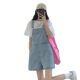Denim suspender pants for women 2024 new summer loose slimming small shorts Western style younger pants