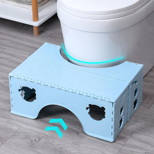 Toilet stool footstool anti-slip storage folding stool adult and children's foot stool squatting stool thickened foot stool