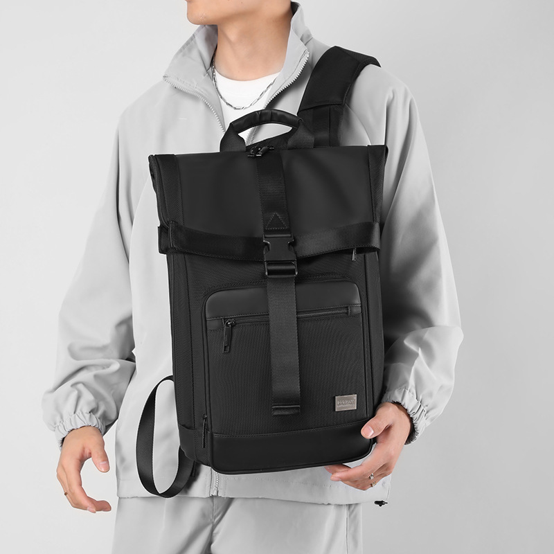 Mochila de viaje urbano transfronterizo de gran capacidad, mochila de viaje casual, mochila de viaje simple, mochila de computadora universal para hombres y mujeres.