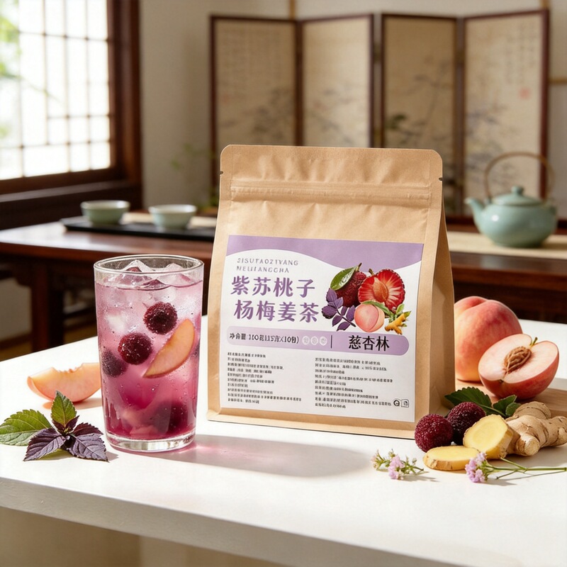 Perilla peach ginger tea, perilla peach bayberry ginger tea, fruit tea, health tea, individually packaged tea bags, wholesale and delivery Perilla peach ginger tea, perilla peach bayberry ginger tea, fruit tea, health tea, individually packaged tea bags, wholesale and delivery