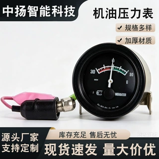 机油压力表装载机铲车挖掘机仪表油压表通用型直感式水温表