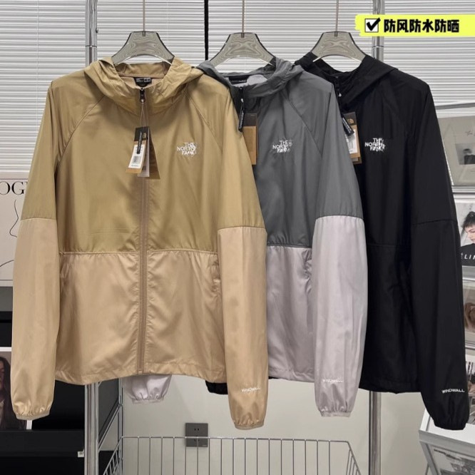 Cross-Border Wholesale Summer Sun Protection Clothing North Face Hooded Skin Clothing Tnf Embroidered Logo Trendy Brand Sports Outdoor Light and Thin