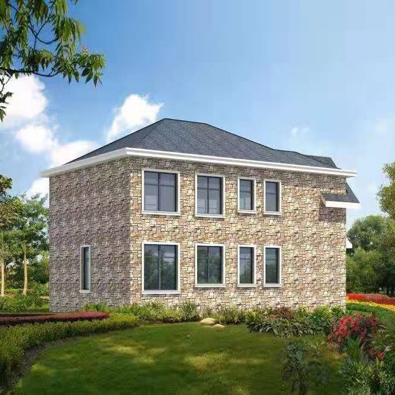 新农村轻钢别墅二层钢结构房屋材料一层轻钢结构集成别墅建造