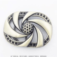 锌合金材质腰带扣 定制LOGO扣头 河南专业定做仿古螺旋纹皮带扣