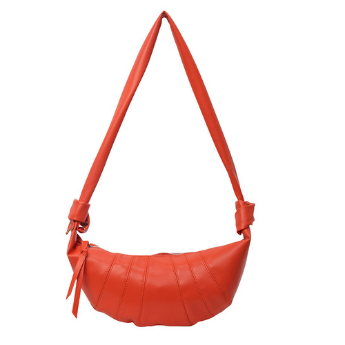 Niche design women's bag single shoulder croissant bag 2024 new croissant bag crossbody bag versatile ins dumpling bag