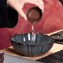龙泉青瓷 壶承干泡台中式复古铁胎手工功夫茶具配件 陶瓷壶垫壶托