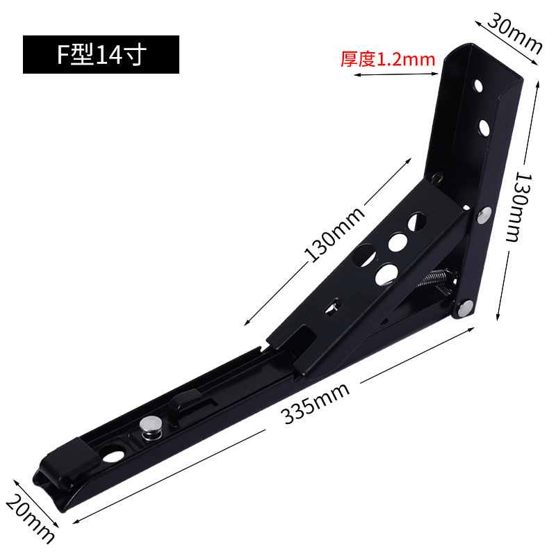 ステンレス鋼 F タイプ耐荷重ブラケットパーティション壁ブラケット折りたたみ三角ブラケット厚みのある壁収納ラックサポートブラケット|undefined