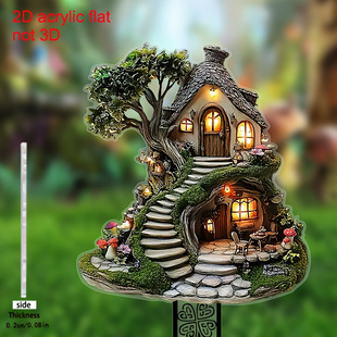 Cross-Border New Garden Stake Decoration Courtyard Plaque Acrylic Outdoor Garden Decoration Ground Plug