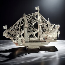 H 13950 Huanghe Tower Metal Model �ƺ�¥ģ�� ŷ���羳