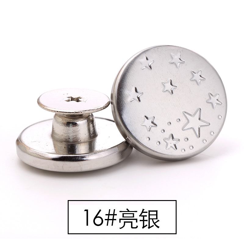 Botón de los pantalones vaqueros botón de la cintura ajustable desmontable modificación de la cintura artefacto redondo hebilla de metal pantalones fijos