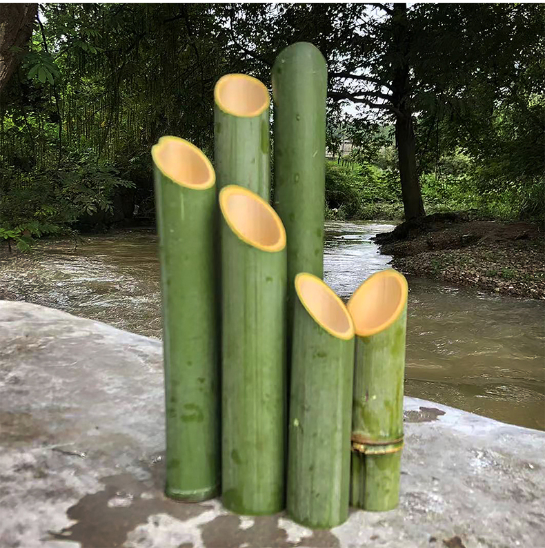 天然小竹管特色竹水管斜切空心竹筒手工艺竹编庭院竹流水通道-阿里巴巴