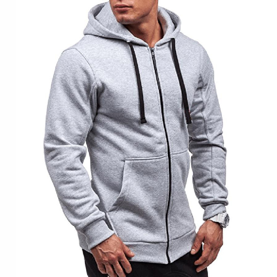 Cross-border hombre primavera y otoño casual moda sólida camiseta camiseta deportiva de manga larga con chaqueta con cremallera cardigan camiseta hombre