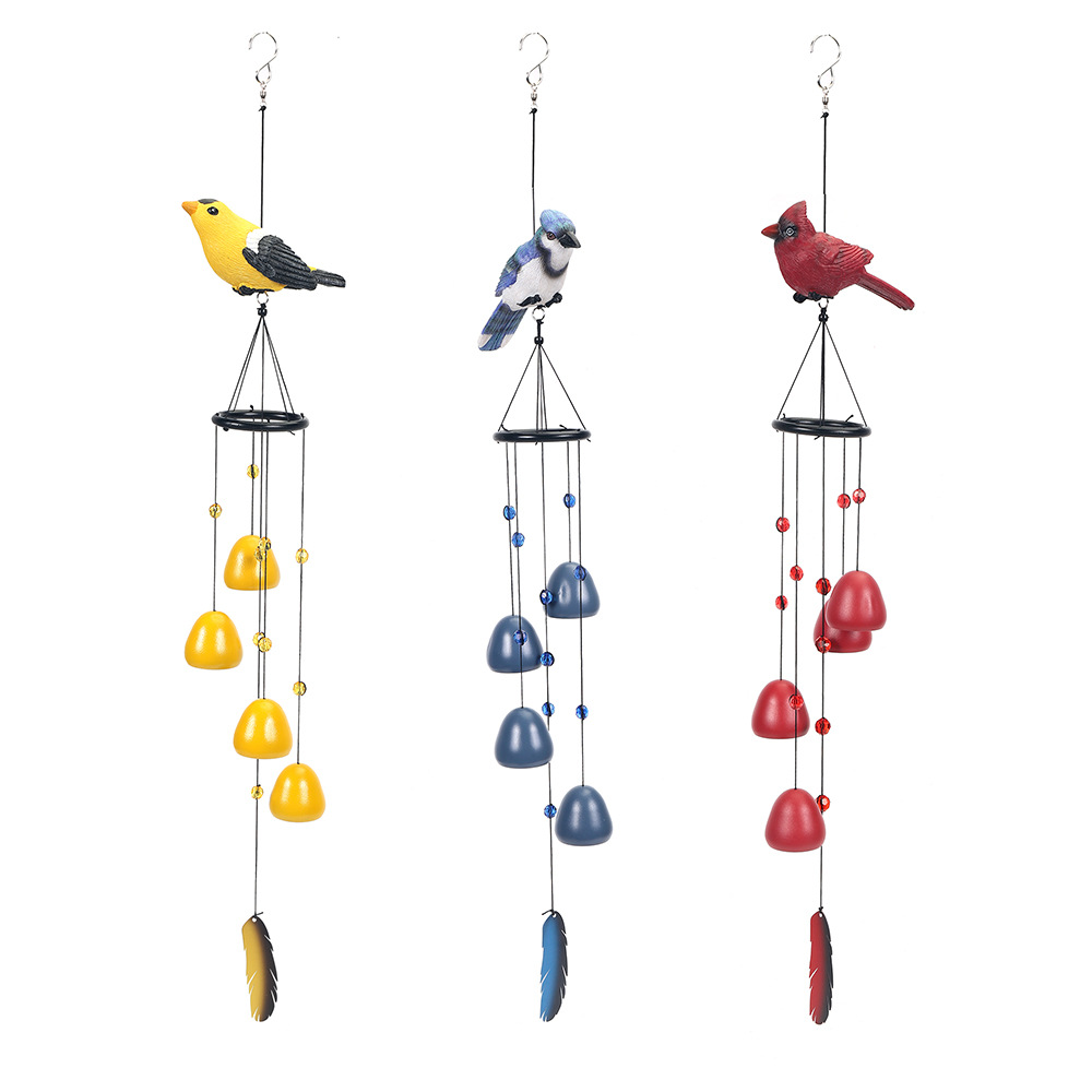 Wind Chime Pendant 2023 New Style Wind Chime Bells Wholesale Bird and Animal Resin Metal Wind Chimes