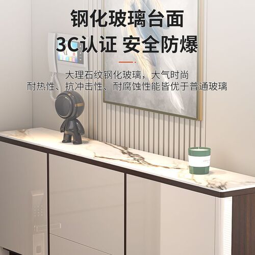 3xLight luxury ultra-thin tipping shoe cabinet door entrance wall narrow side shoe cabinet changing shoe bench integrated door ultra-thin shoes