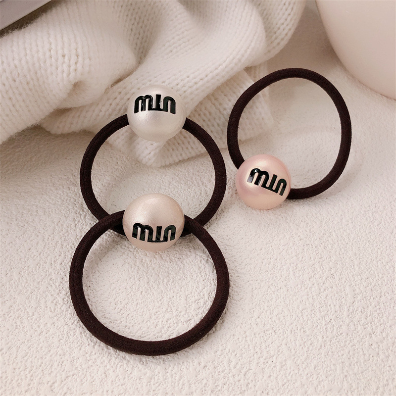 Anillo de cabello de banda de goma de perla de alta calidad de alta elasticidad de cabello de cabello de cabello de cabello de cola de caballo duradero
