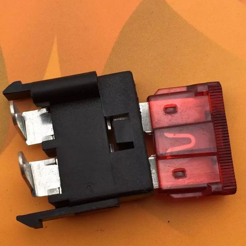 汽车保险丝座中号插片保险丝弯针座焊接线路板储能设备保险丝座