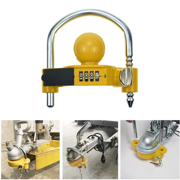 Cerradura de remolque en stock para venta directa, cerradura de cesta, equipo de tráfico, dispositivos de bloqueo de remolque, cerradura de cubierta de bola de alta calidad, accesorios de bloqueo.