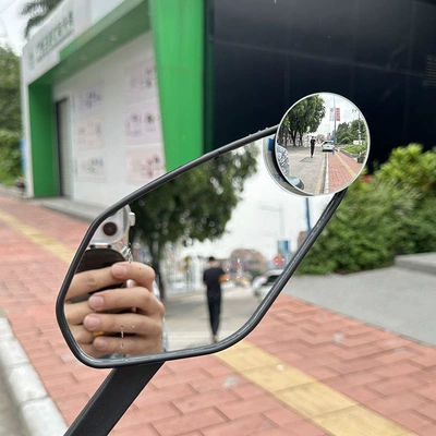 Wide-angle reversing auxiliary mirror, car rearview mirror, waterproof small round mirror, 360-degree blind spot rearview mirror (Rearview mirror/rearview mirror) - new-model-ultra-wide-angle-frameless-waterproof-ultra-clear-round-mirror-single-piece-high-definition