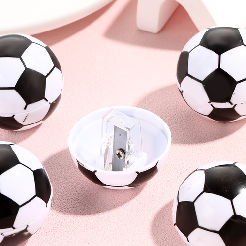 Cross-border football-shaped single-hole pencil sharpener creative plastic single-hole pencil sharpener student gift stationery set wholesale