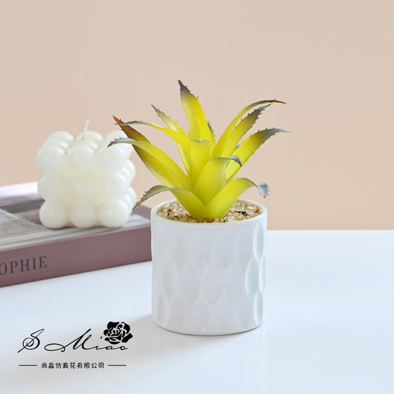 Flores falsas, bonsái pequeño suculento artificial, adornos interiores modernos y creativos, flores artificiales, plantas en macetas de una sola pieza image 22