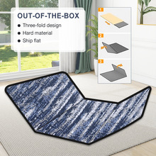 亚马逊跨境 可折叠电脑椅下垫印花 地板地毯保护垫防滑地垫