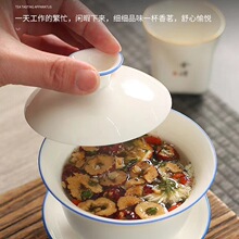 厂家创意泡茶汤盅水杯茶具燕窝炖罐陶瓷茶碗家居陶瓷盖碗大号茶碗