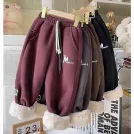 (850克特厚抗寒一条过冬)-25°仿兔毛加绒加厚棉裤特厚男女童运动