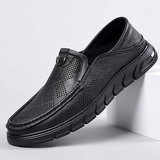 Обувь для кожаной обуви, летние дышащие универсальные лоферы для отдыха, мягкая подошва