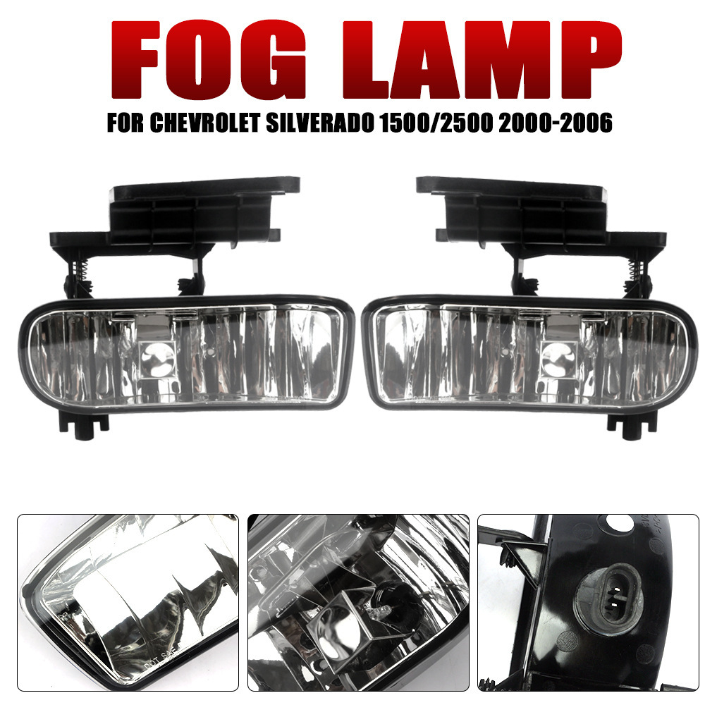 Para Chevrolet 00-06 Silverado 1500 2500 conjunto de lámpara de niebla delantera halógeno luz de viaje diurna