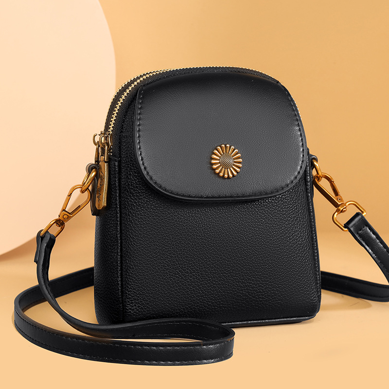 여자 가방 미니 휴대 전화 가방 2024 새로운 올 매치 어깨 가방 여성 하이 엔드 센스 절묘한 크로스 바디 백 동전 지갑