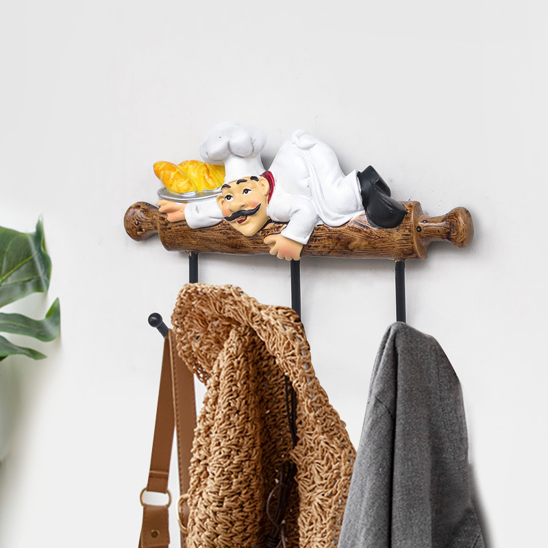 Chef's creative cute hook attached to the wall without punching and…