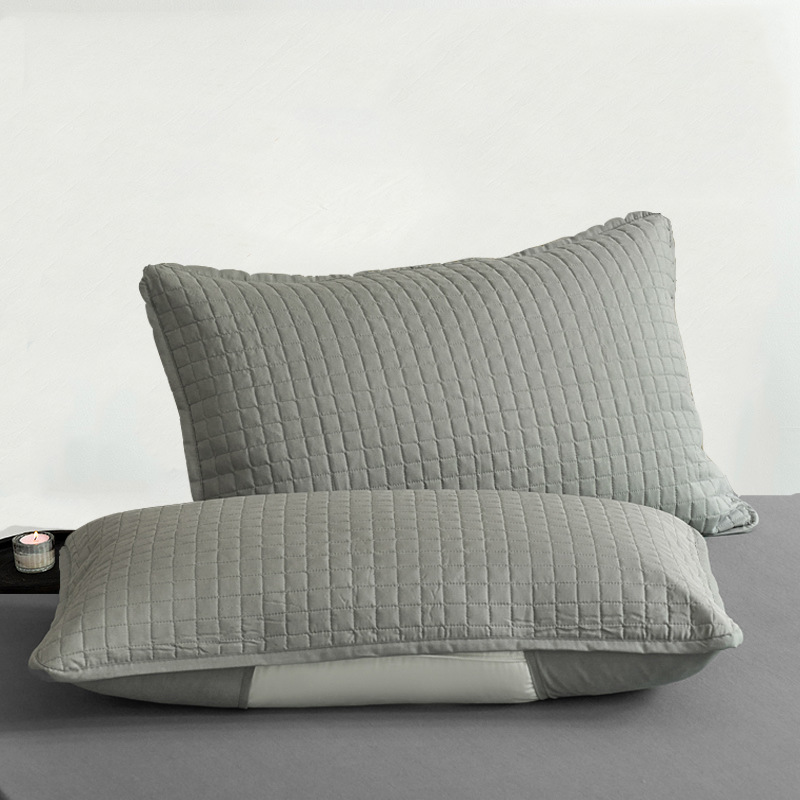 Funda de almohada de algodón, capa de aislamiento de protección del núcleo de almohada, funda de almohada sucia anti-tabique de aceite para la cabeza para hombres domésticos, un par de funda protectora de algodón