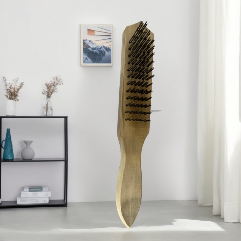 Cepillo de alambre de acero hecho a medida cepillo cuadrado cepillo de alambre de acero de madera herramienta de cifrado cepillo de texto jugar limpio cepillo de escamas de madera cepillo de óxido