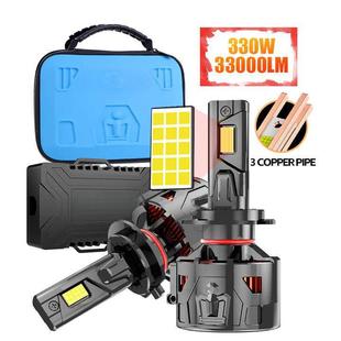 New Export 330W Car Led Headlight 5080Led 15 Core 55 Three Heat Pipe Fins Integrated Heat Dissipation H7H4