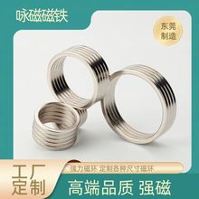 厂家直销8极6极多极平面磁环  环形强力磁铁 打孔磁环 户外用品磁