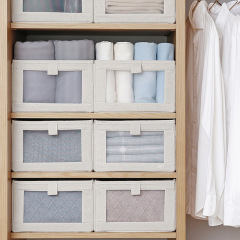 Pure Color Transparent Storage Box, Clothes Folding, No Lid Storage Box, Shirt and Pants Drawer Style Washable Visible Organizing Box