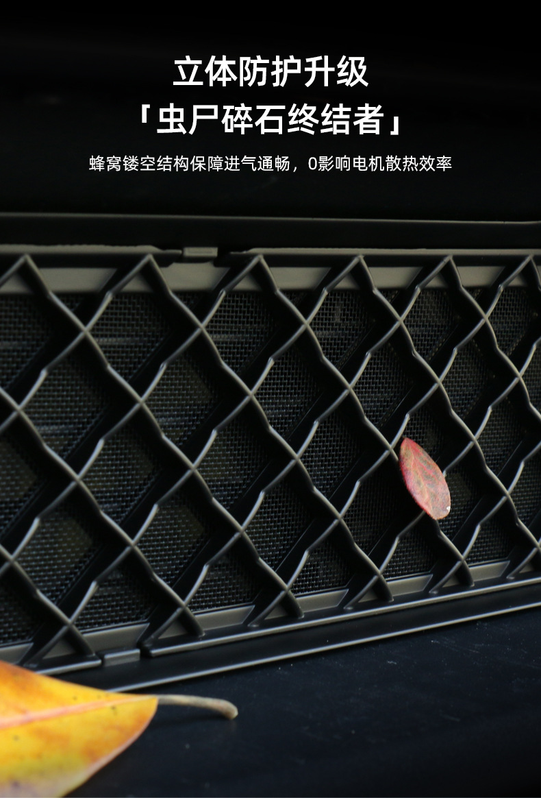 Suitable for Tesla's New Detachable Insect-Proof Net Modely Special Snap-On Front Air Vent Net Dust Cover Accessories