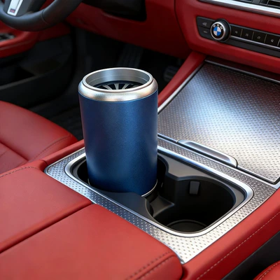 Perfplant seat Holder Fragrance Diffuser, Car Aluminum - short-blue-bucket-body-with-silver-lid-empty-bucket-soap-not-included