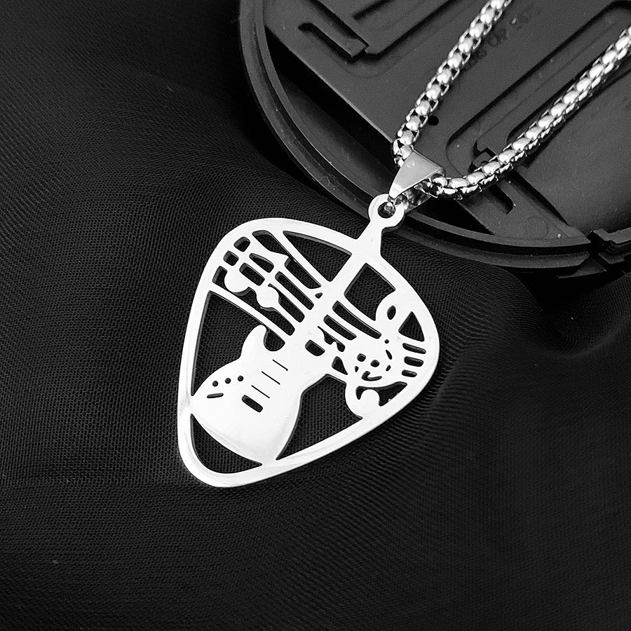 Hollow Guitar Pick Necklace Image 1