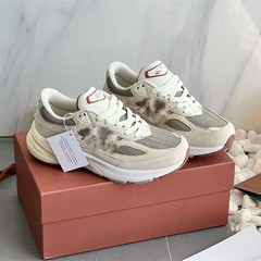 純原LP厚い底の運動靴990V6女性のひものカップルのファッションのカジュアルなお父さんの靴のネットの顔の高くなるランニング靴