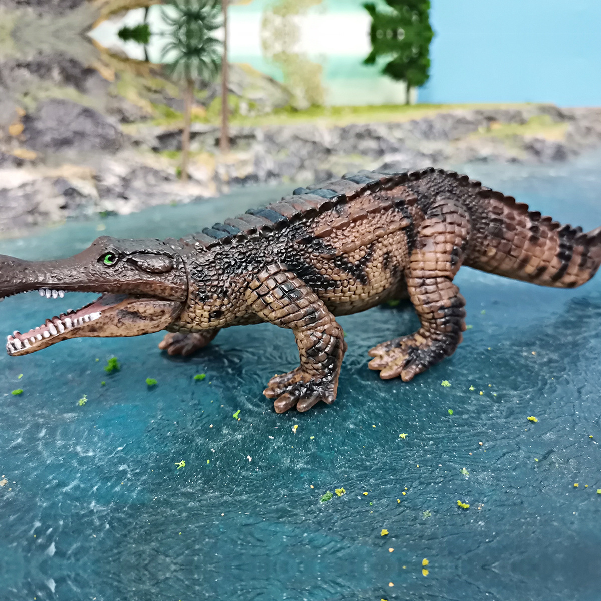 Cross-border simulation ancient prehistoric amphibian king crocodile model children's cognitive crocodile emperor crocodile decorative ornament