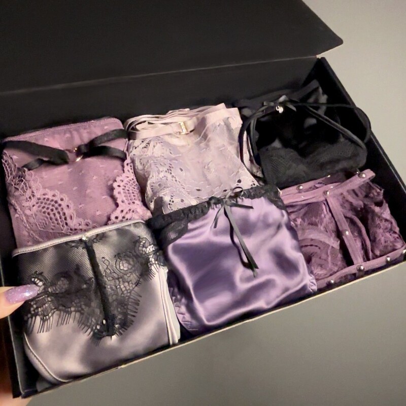 Purple Is Yours! Light Luxury Design Pure Lust Lace Panties for Women Classy Sexy French Gift for Girlfriend