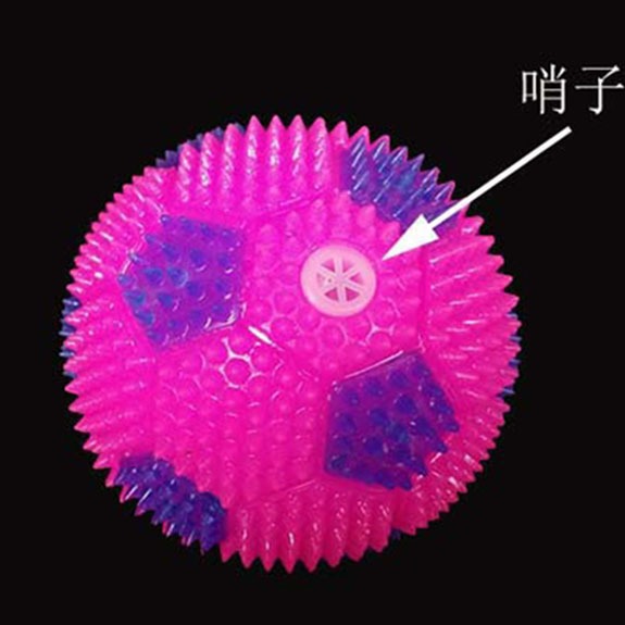 Pelota de juguete interactiva para perros de tamaño mediano con luz LED intermitente, que emite sonidos y brilla, para limpiar los dientes y rechinar los dientes, ideal para paseos nocturnos y entrenamiento.