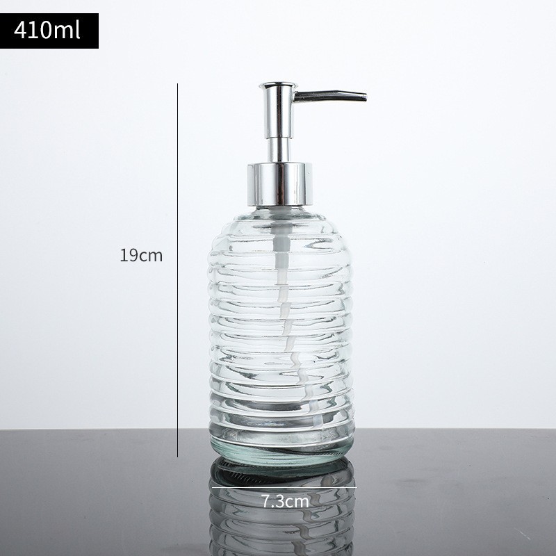 Botella de desinfectante de manos de presión botella de champú de baño doméstico botella de agua de gel de baño botella de cristal embalaje de loción vacía botella duradera