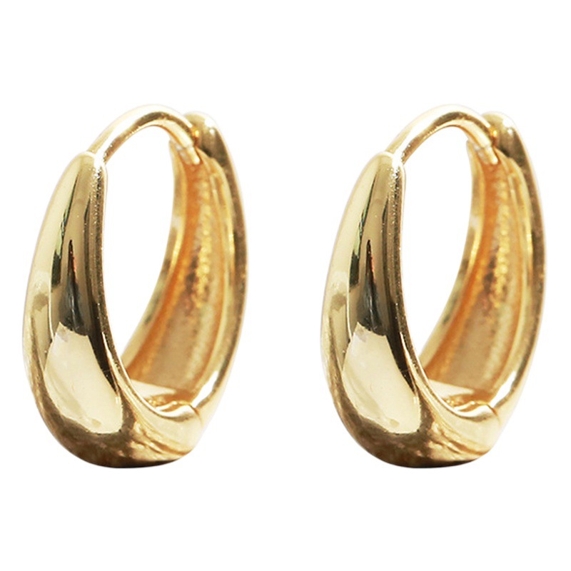 S925 aguja de plata personalizada círculo pendientes mujer Corea del Sur temperamento nicho diseño sentido círculo red círculo rojo pendientes